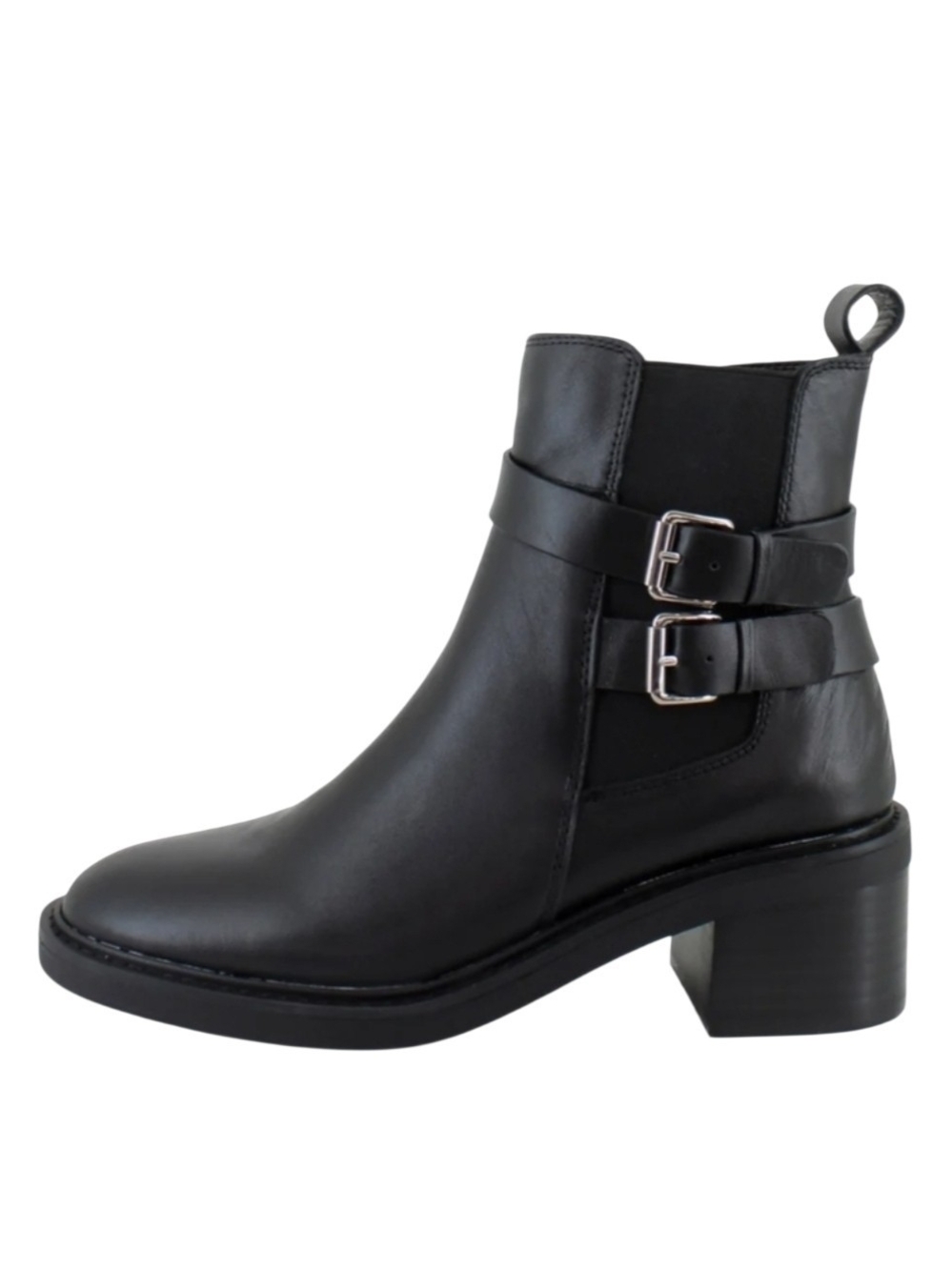 Blondo Lanessa Black Waterproof Leather Moto Ankle  Boot New Size 7